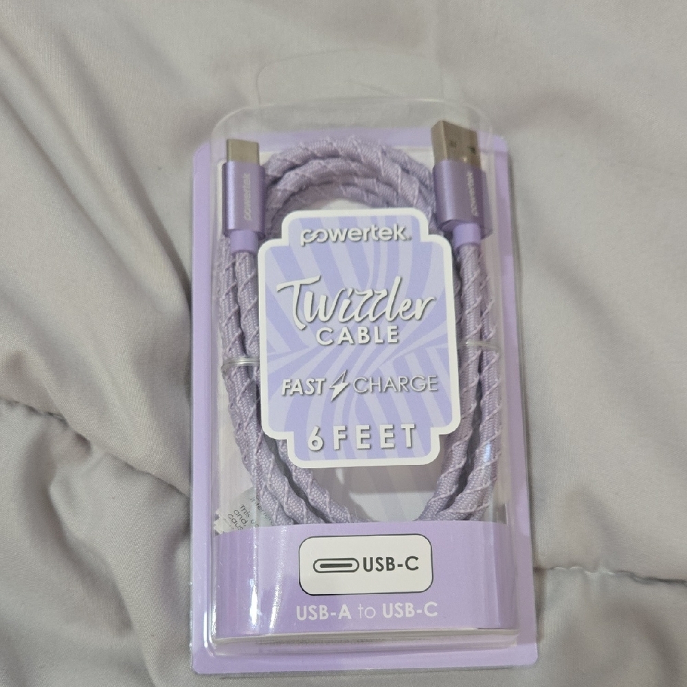 Fast Charge 6 Feet USB-C to USB-A Cable - Purple